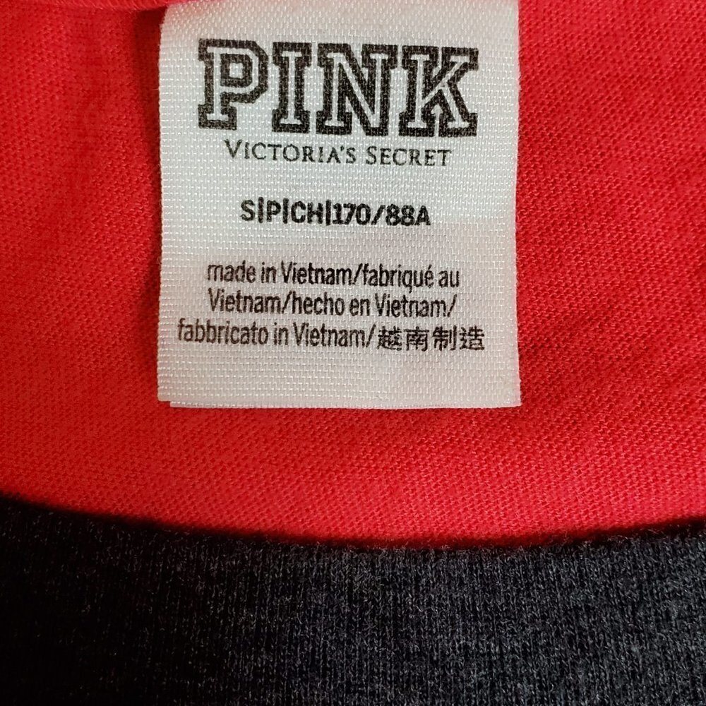 🚨030 Pink Victoria's Secret Red and Black Tank Top - Picture 2 of 6